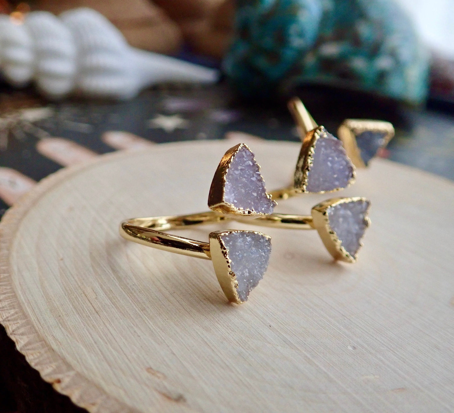 Delray Double Druzy Ring