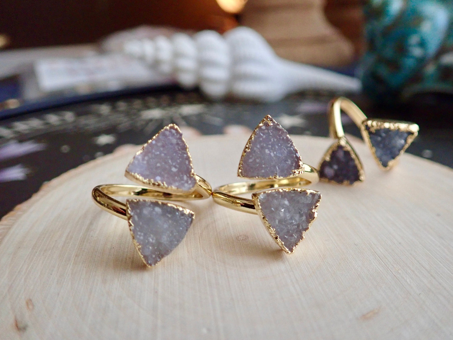 Delray Double Druzy Ring