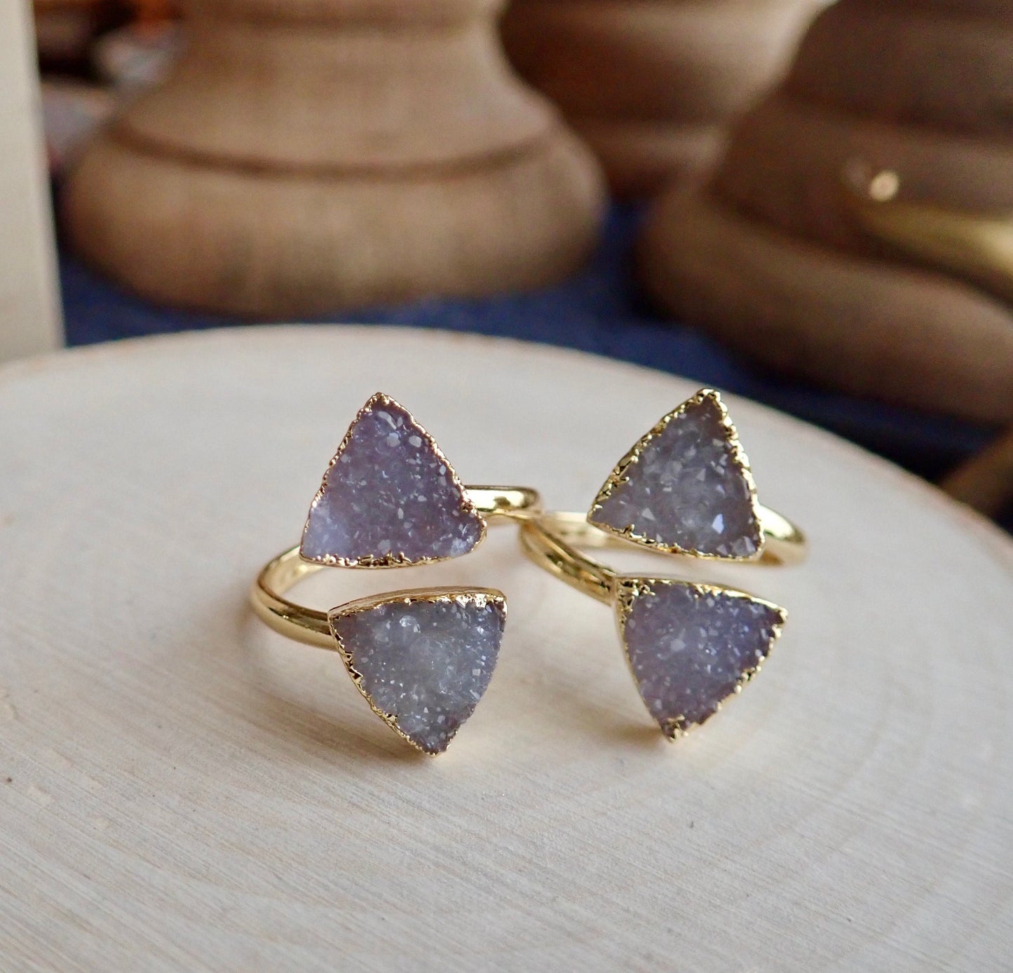 Delray Double Druzy Ring