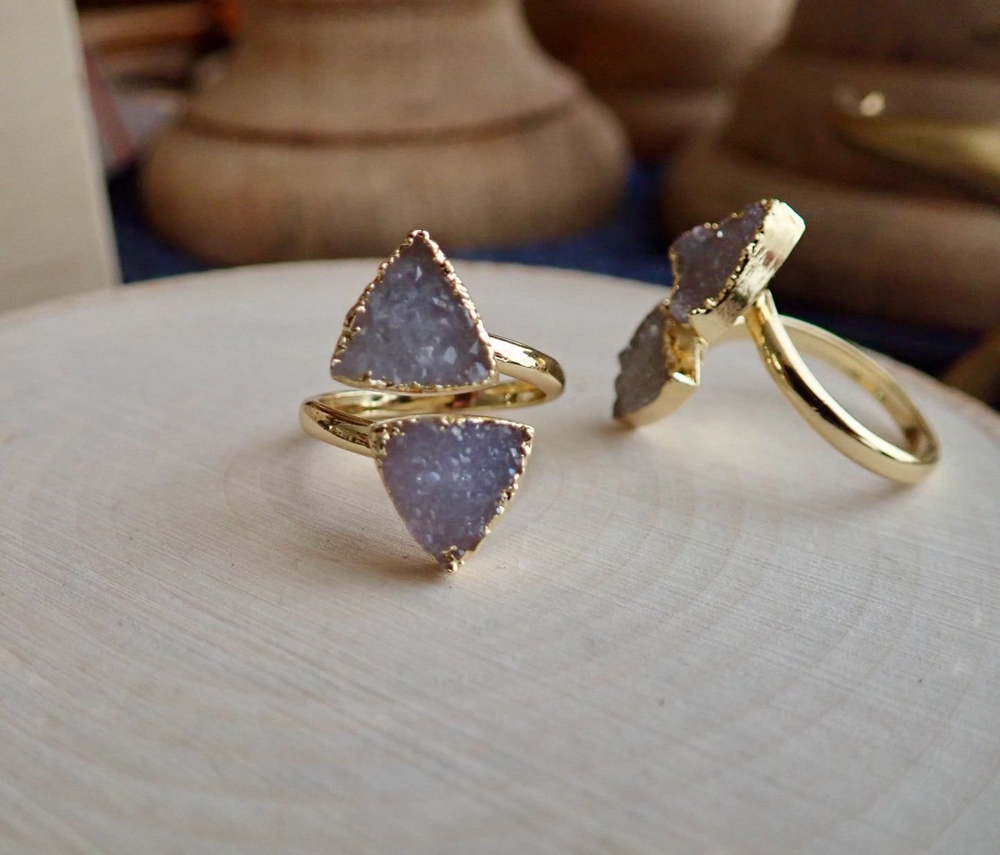 Delray Double Druzy Ring