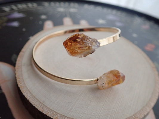 Nova Raw Citrine Cuff Bracele