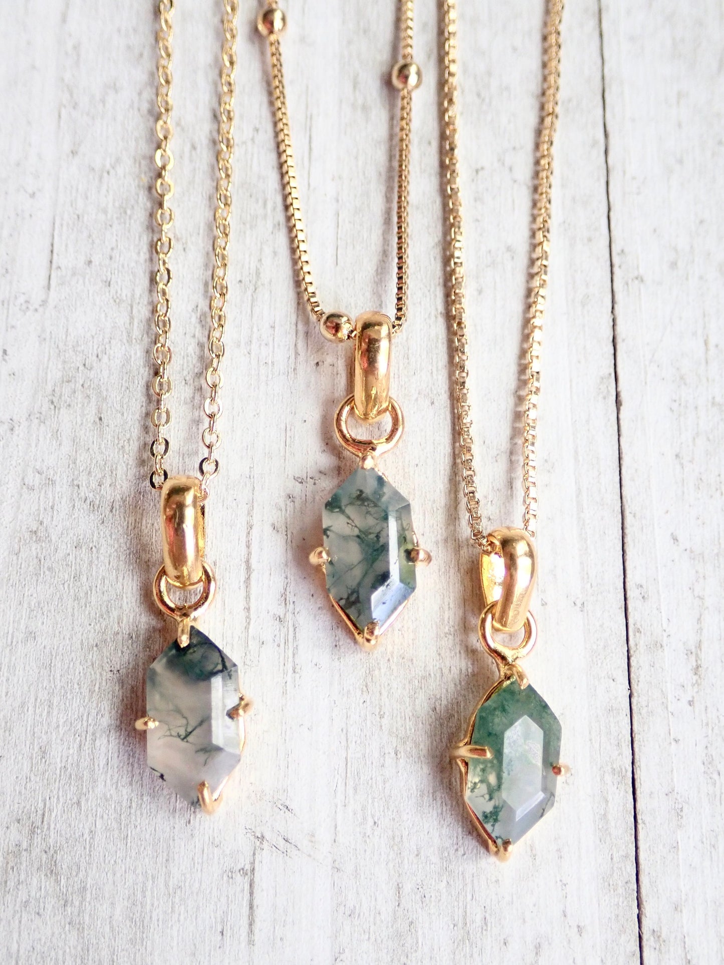 Mythos Moss Agate Necklace