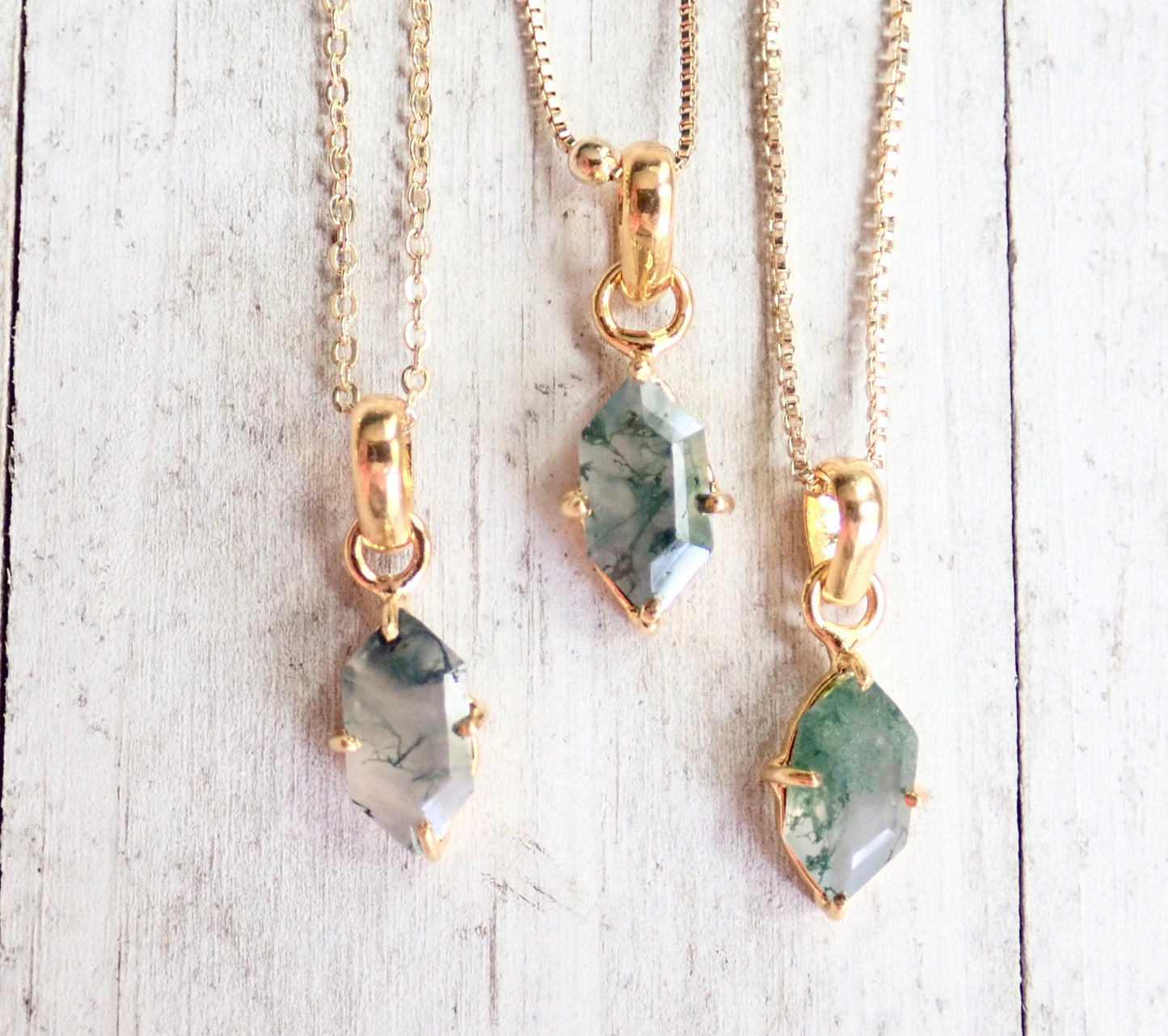 Mythos Moss Agate Necklace