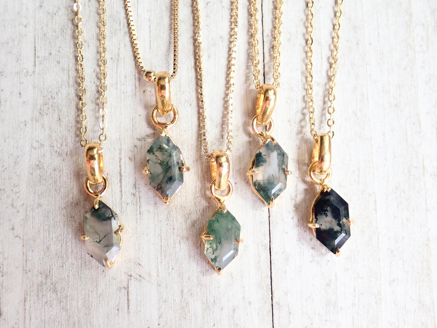 Mythos Moss Agate Necklace