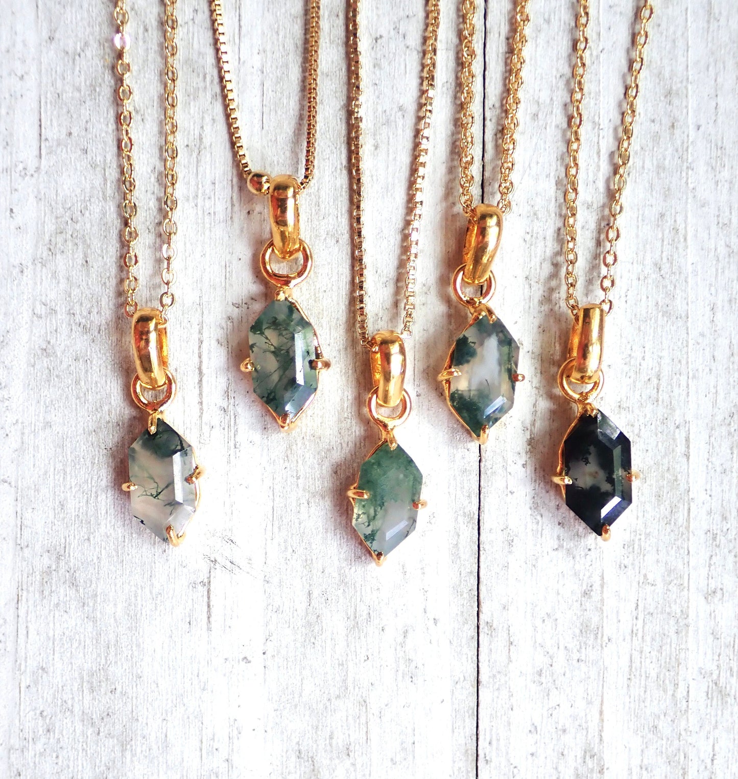 Mythos Moss Agate Necklace