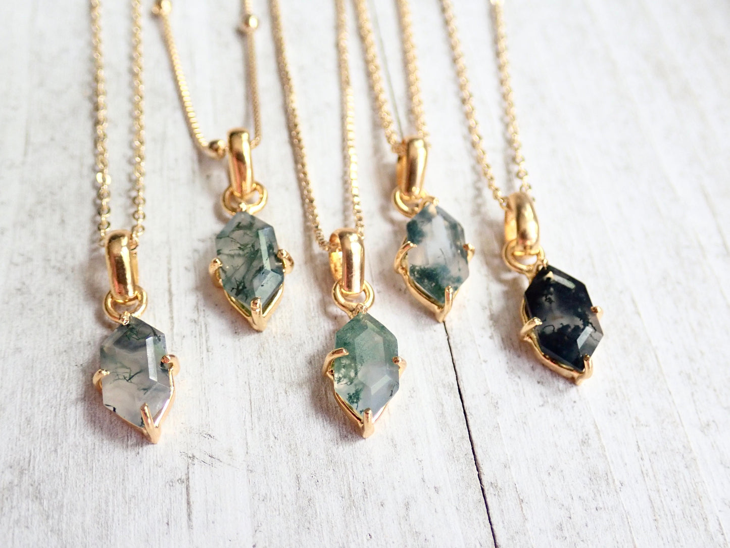 Mythos Moss Agate Necklace