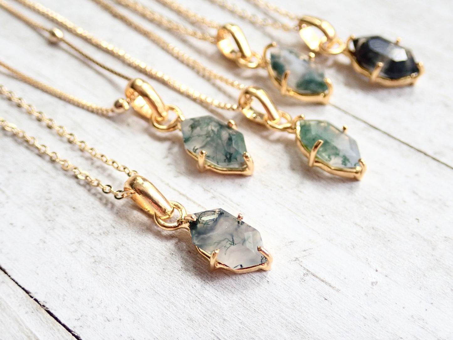 Mythos Moss Agate Necklace