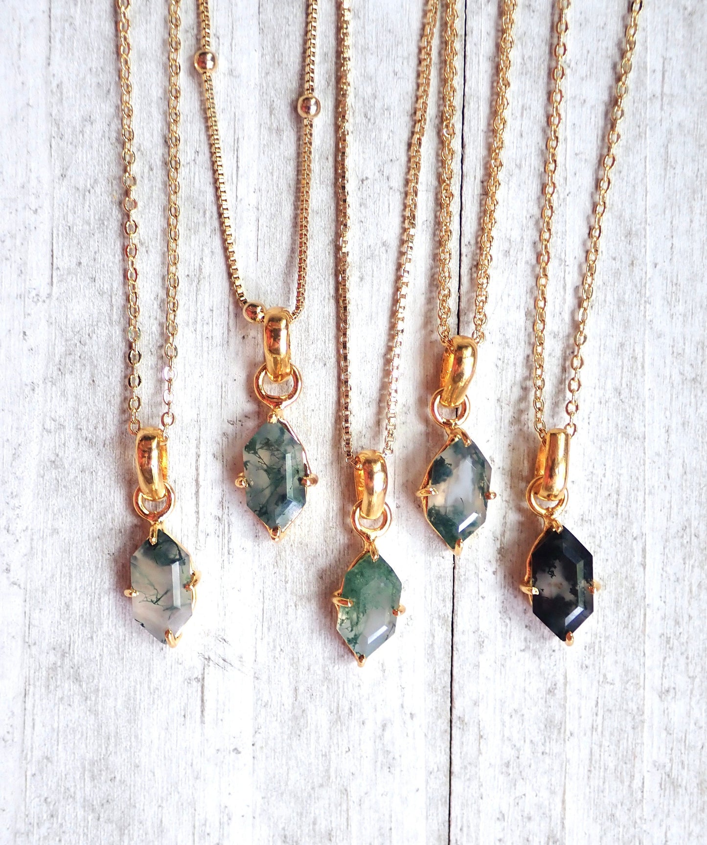 Mythos Moss Agate Necklace