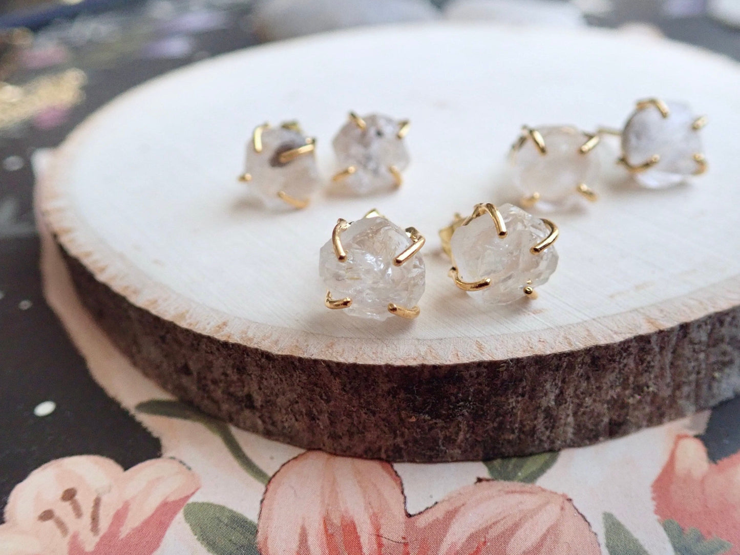 Hatty Herkimer Diamond Studs
