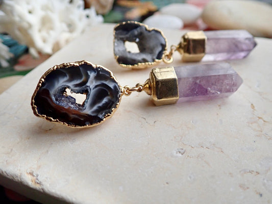 Last Chance Amethyst Point Earrings