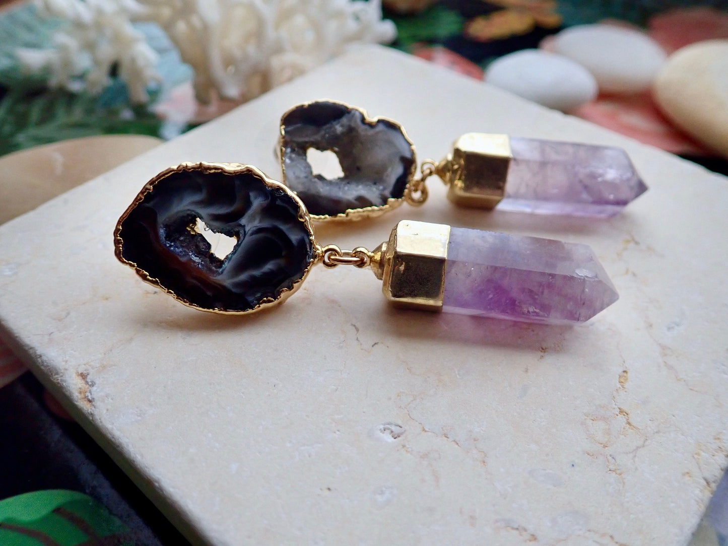 Last Chance Amethyst Point Earrings