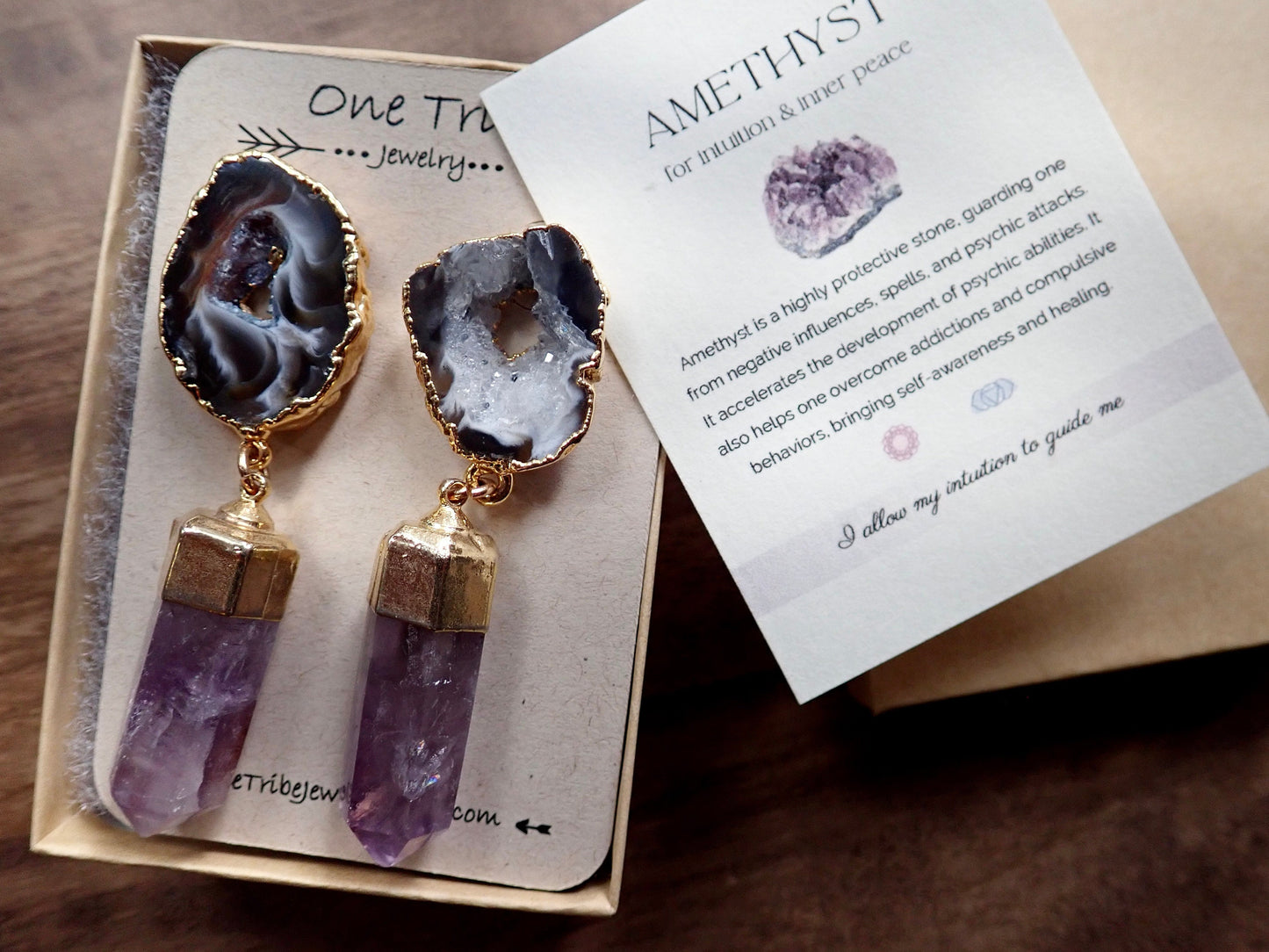 Last Chance Amethyst Point Earrings