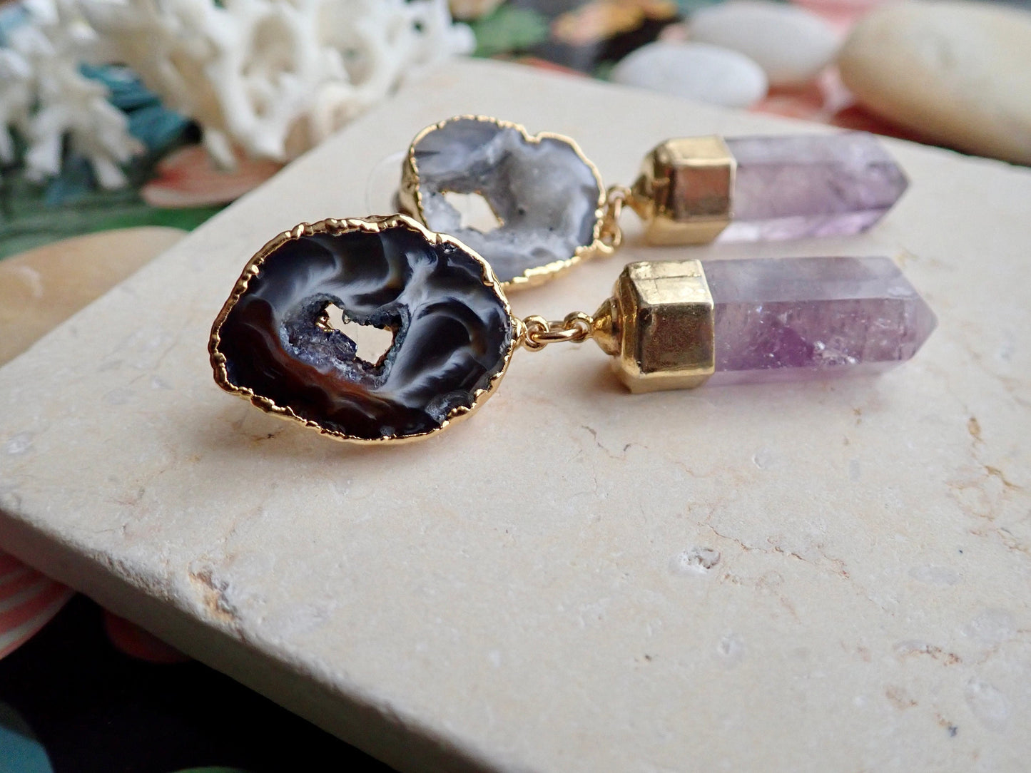 Last Chance Amethyst Point Earrings