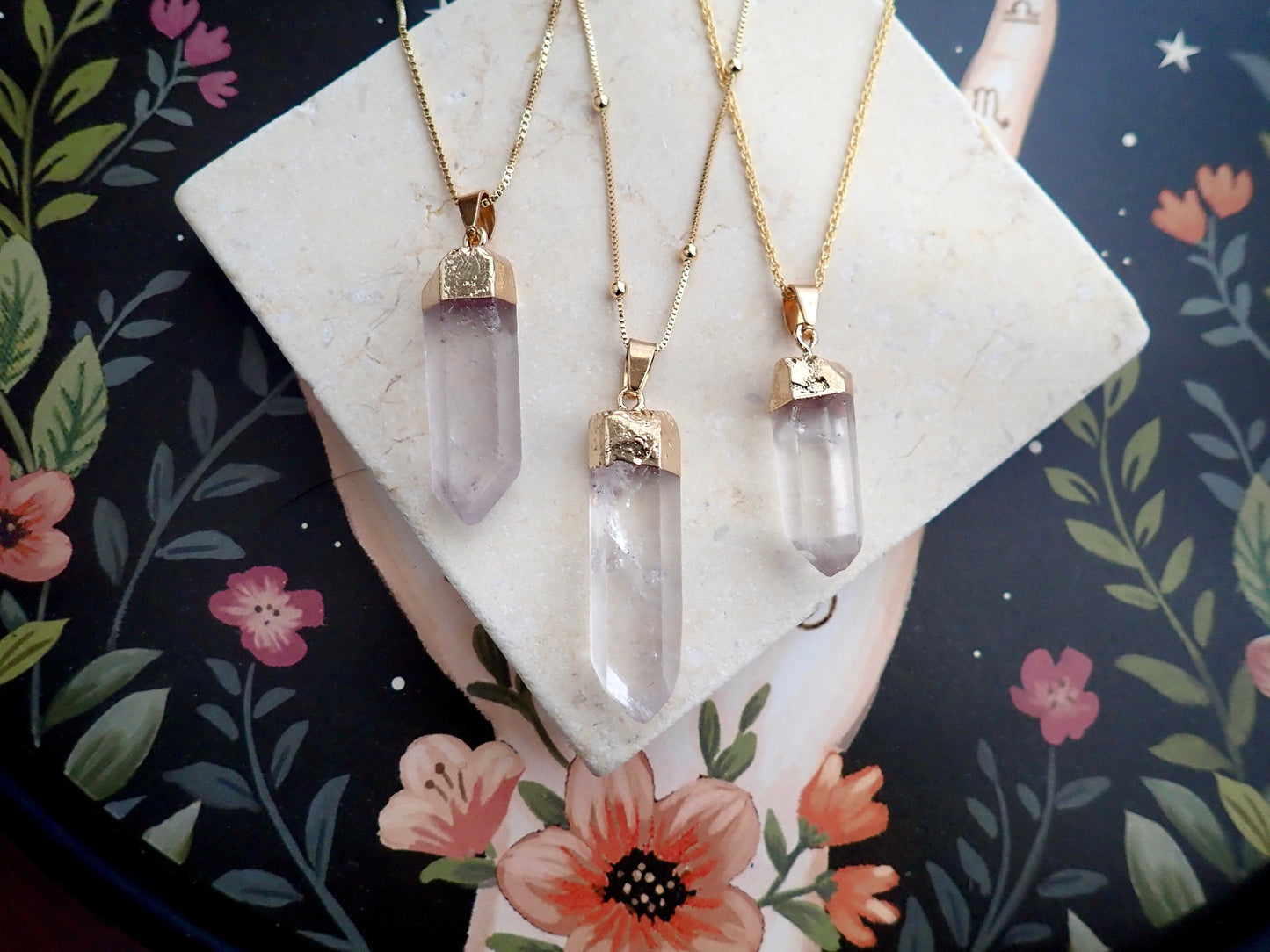 Quelso Quartz Point Necklace