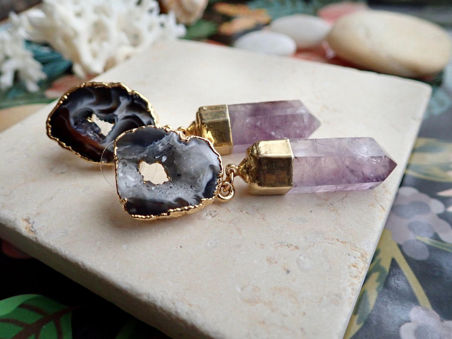 Last Chance Amethyst Point Earrings