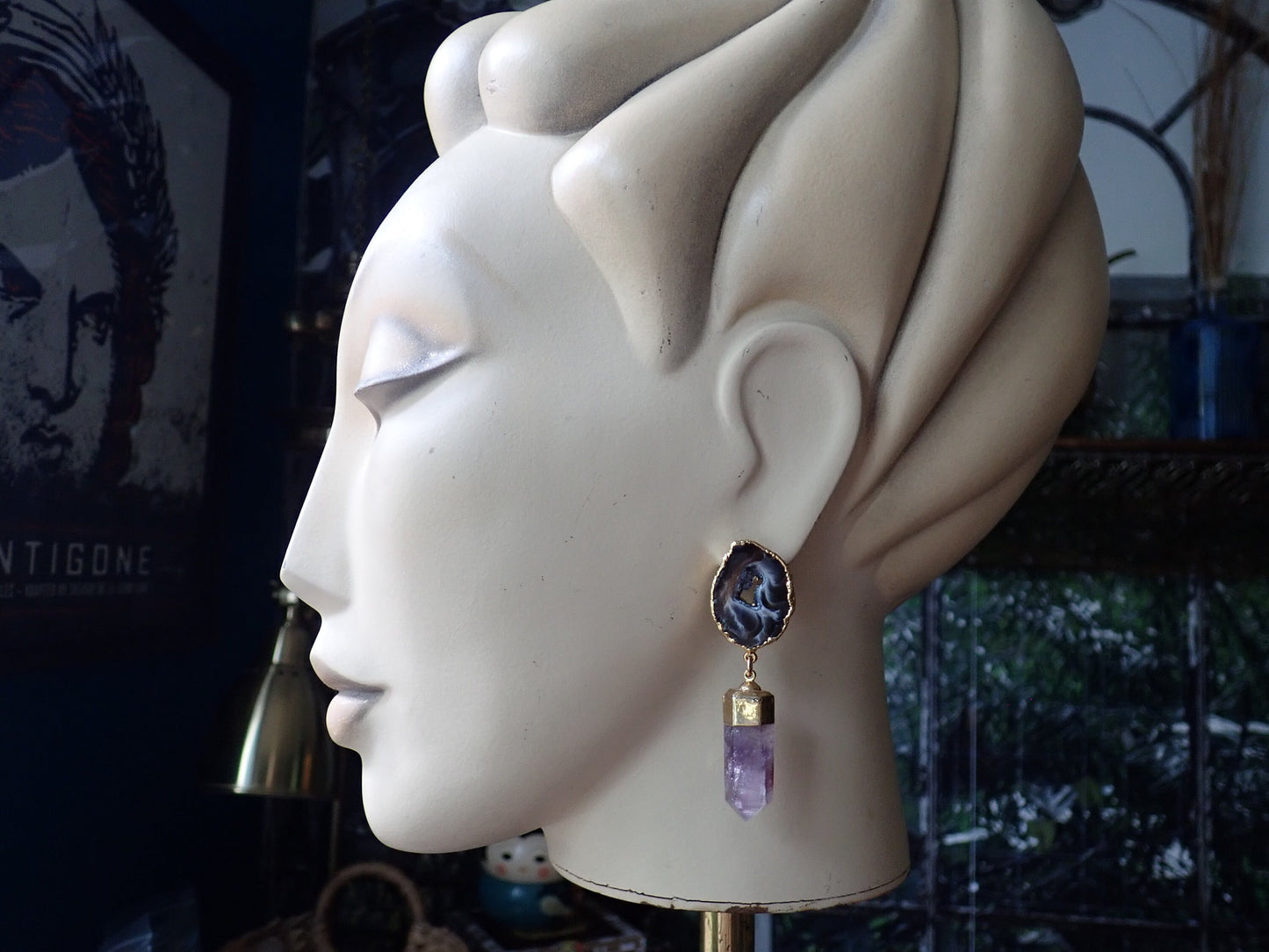 Last Chance Amethyst Point Earrings