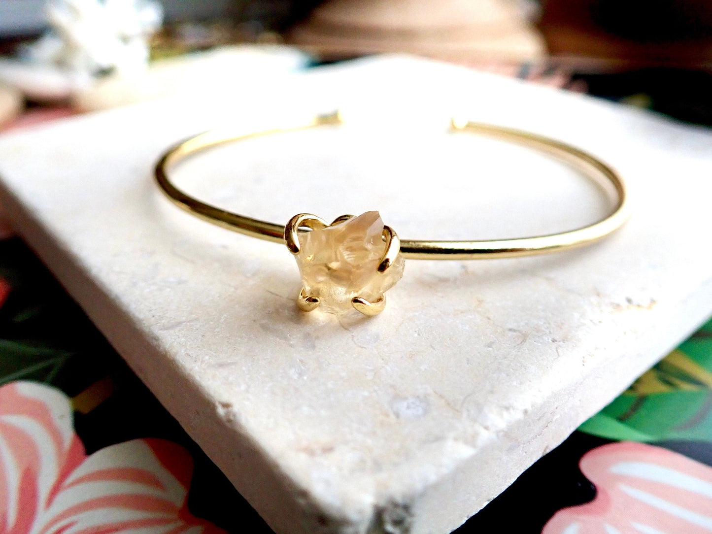 Scorps Raw Citrine Bracele