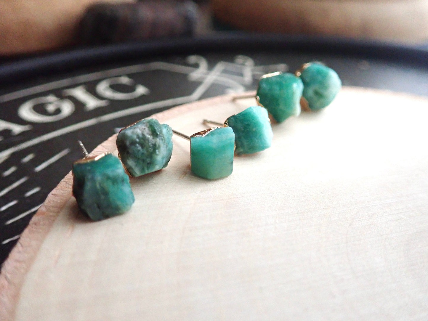 Elena Emerald Stud Earrings