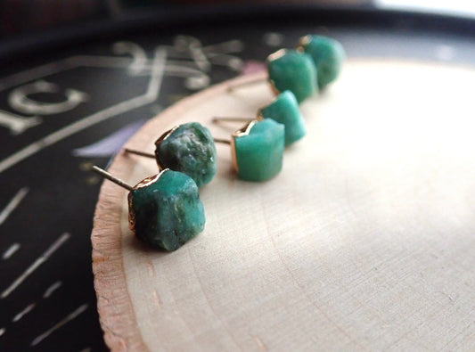 Elena Emerald Stud Earrings