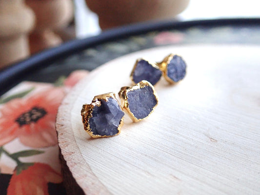 Robbi Rough Tanzanite Earrings