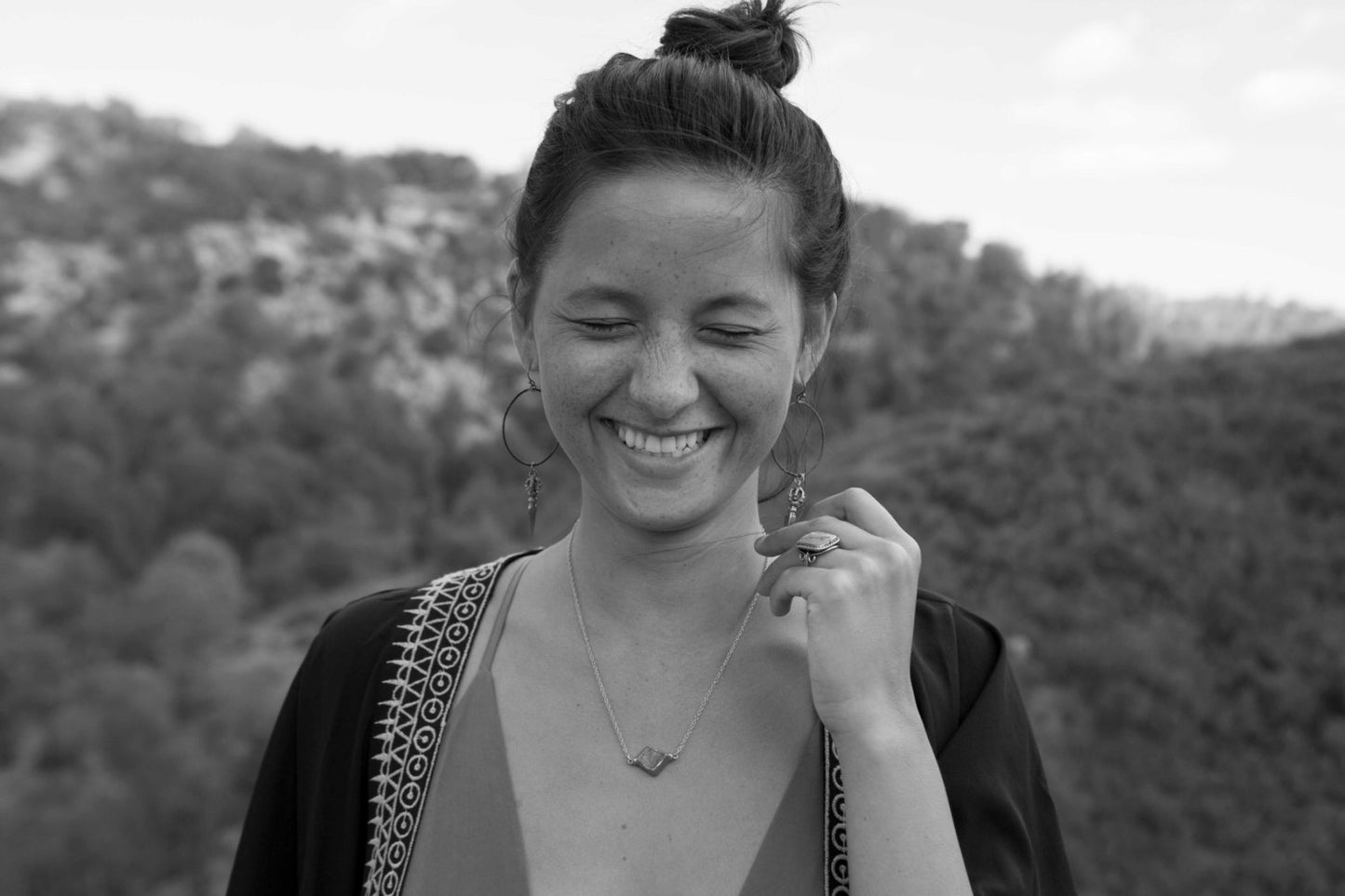 Dorje Hoop Dangle Earrings