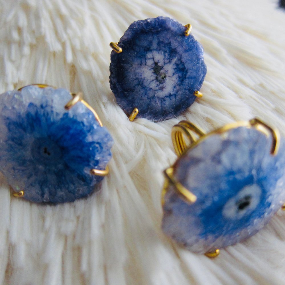 Pluvia Solar Quartz Ring