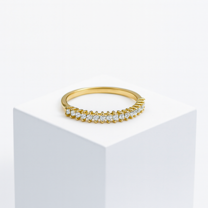Half Eternity Diamond CZ Ring