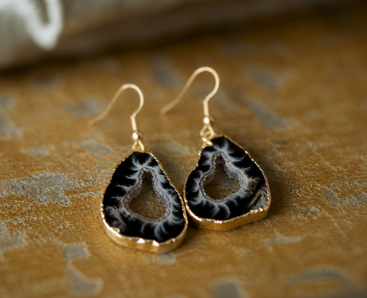 Little Galaxies Geode Earrings