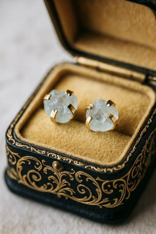 Abbi Aquamarine Birthstone Earrings