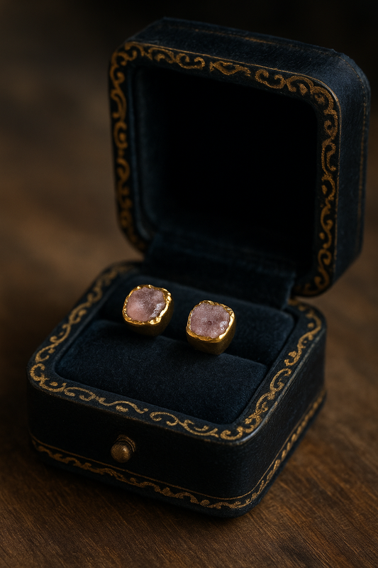Rosa Raw Ruby Earrings