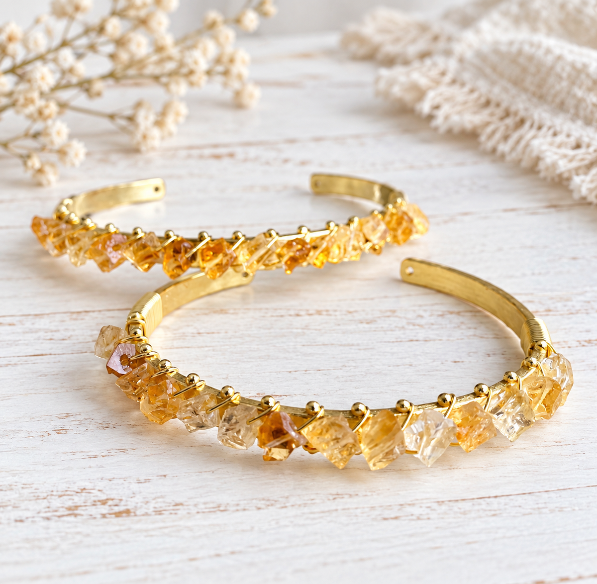 Raw Citrine Bracele