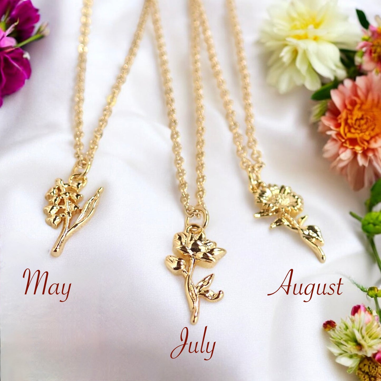 Birth Flower Necklace