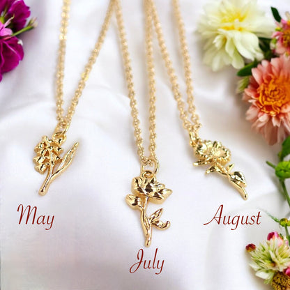 Birth Flower Necklace