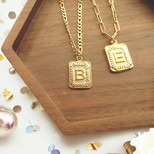 The Deco Gold Initial Necklace