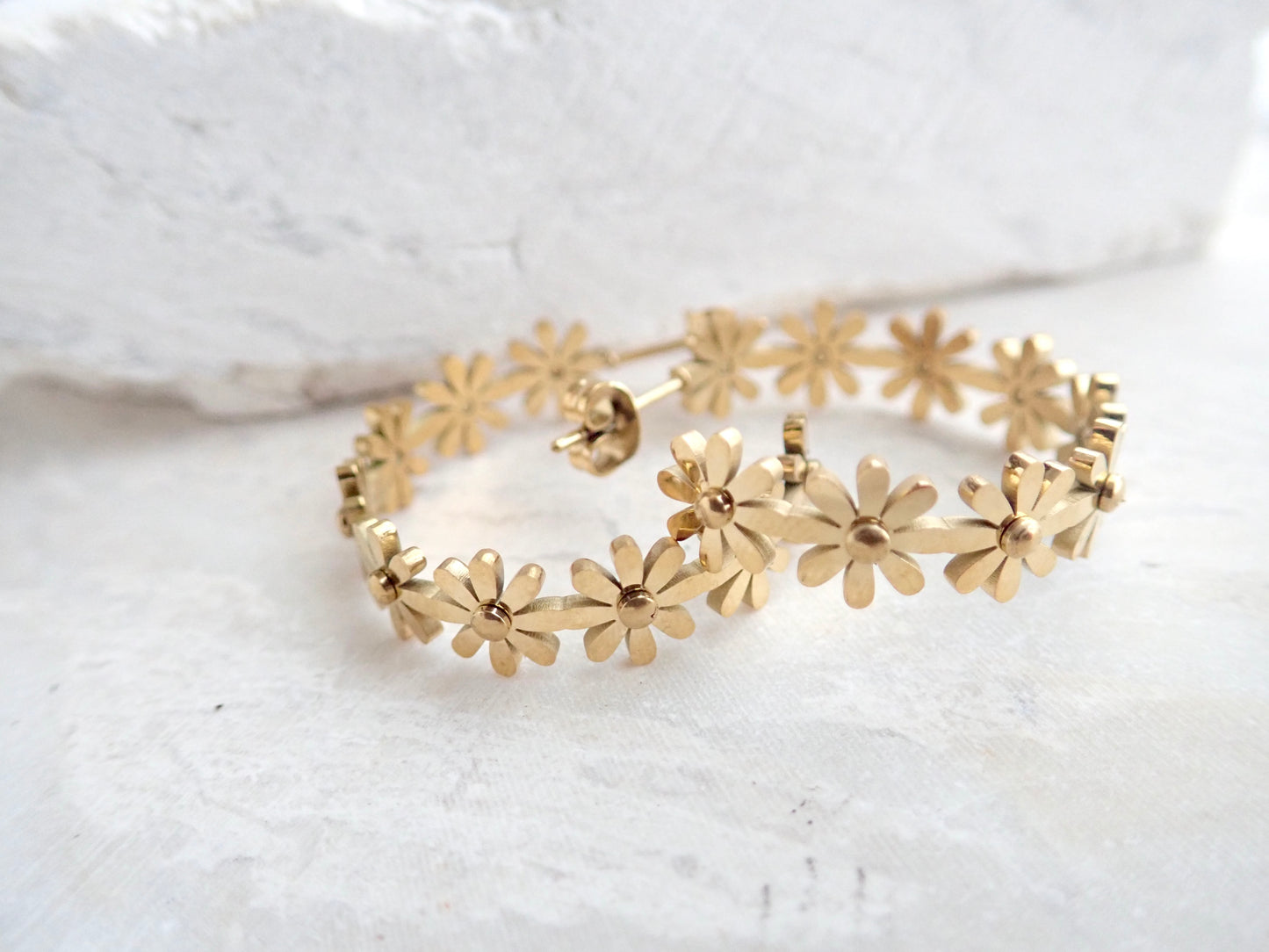 Daisy Mae Waterproof Twisted Hoop Earrings