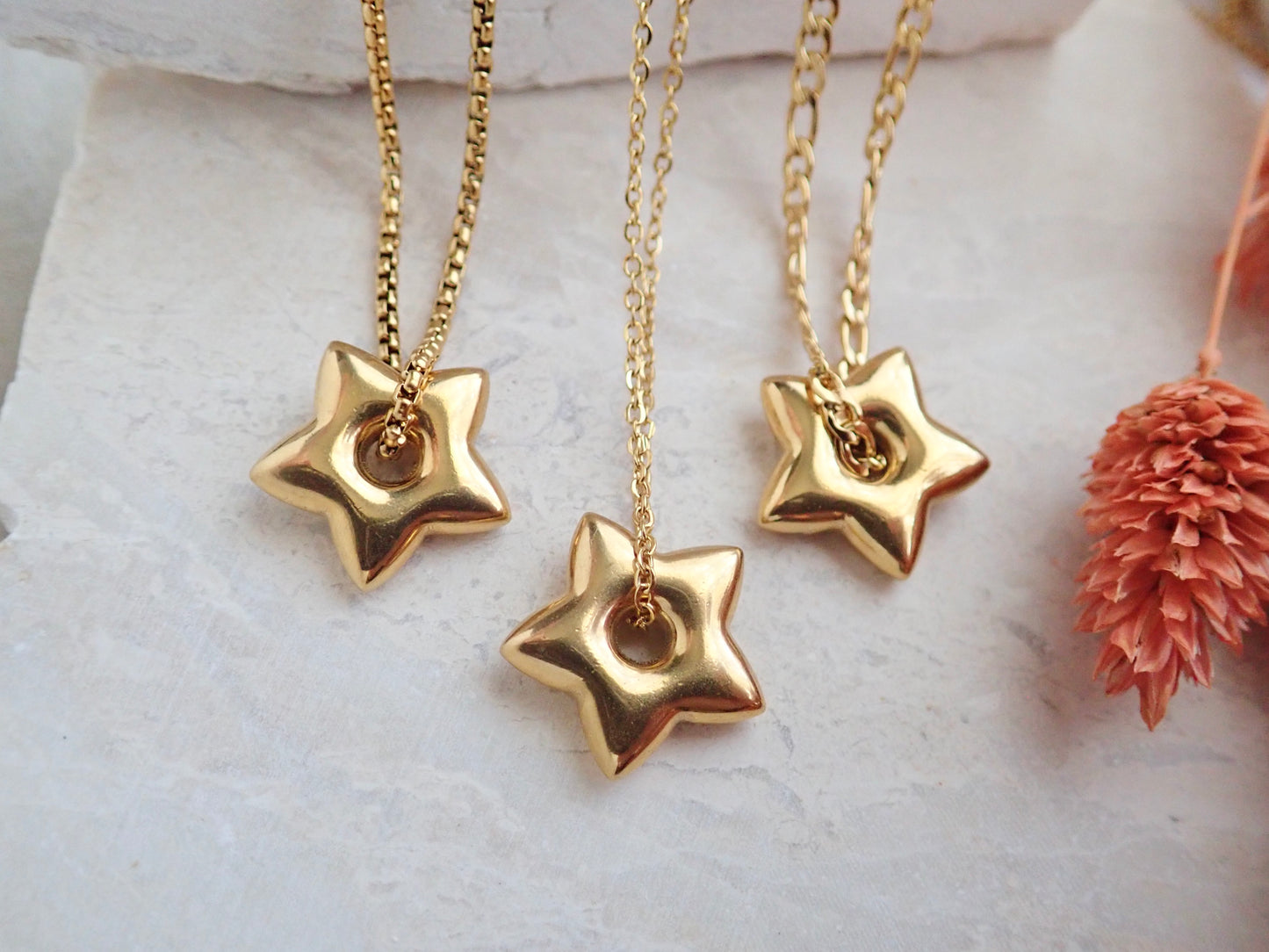 Puffy Star Waterproof Necklace