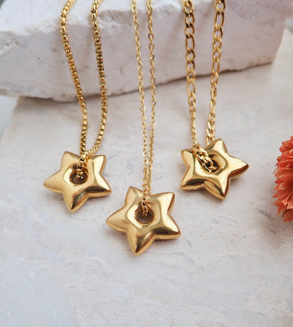 Puffy Star Waterproof Necklace