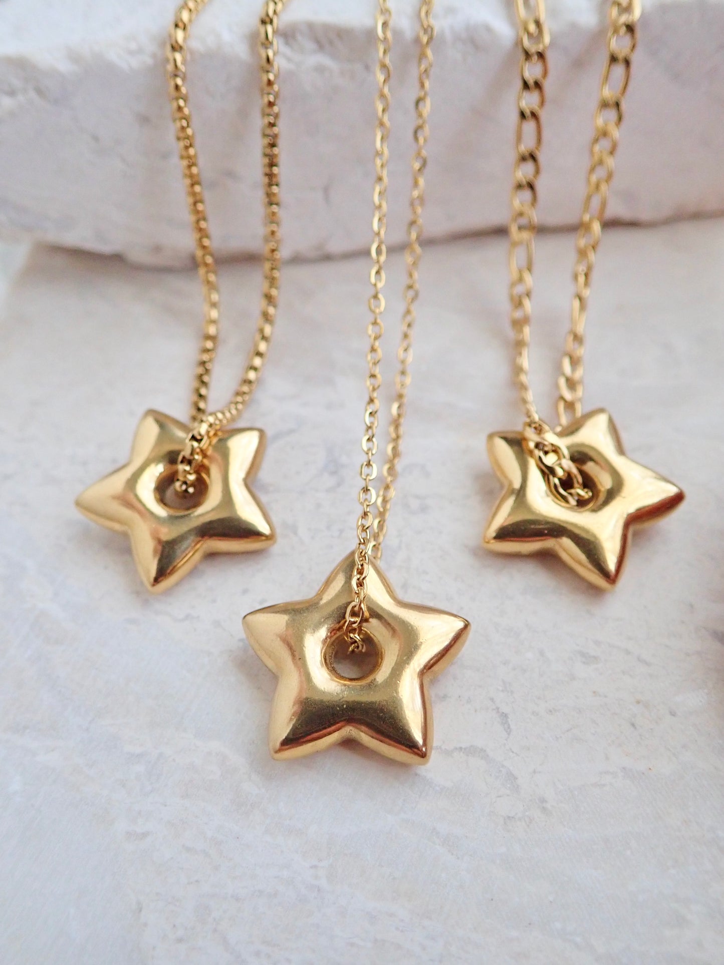 Puffy Star Waterproof Necklace