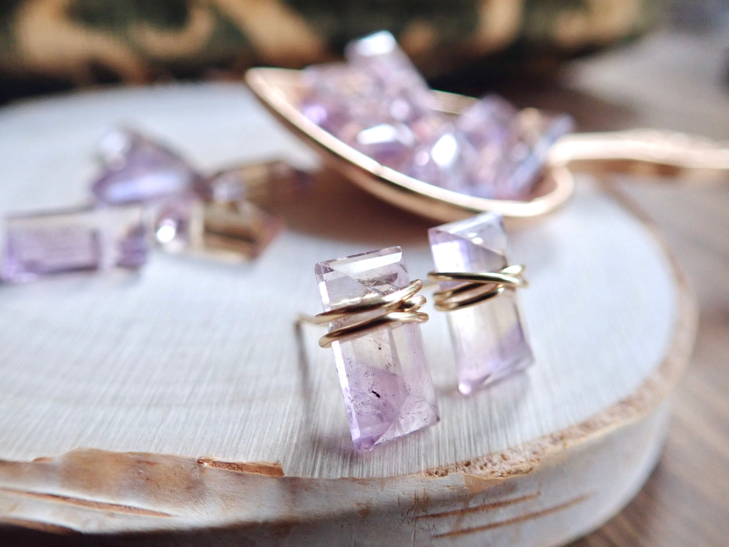 Desdamona Ametrine Stud Earrings