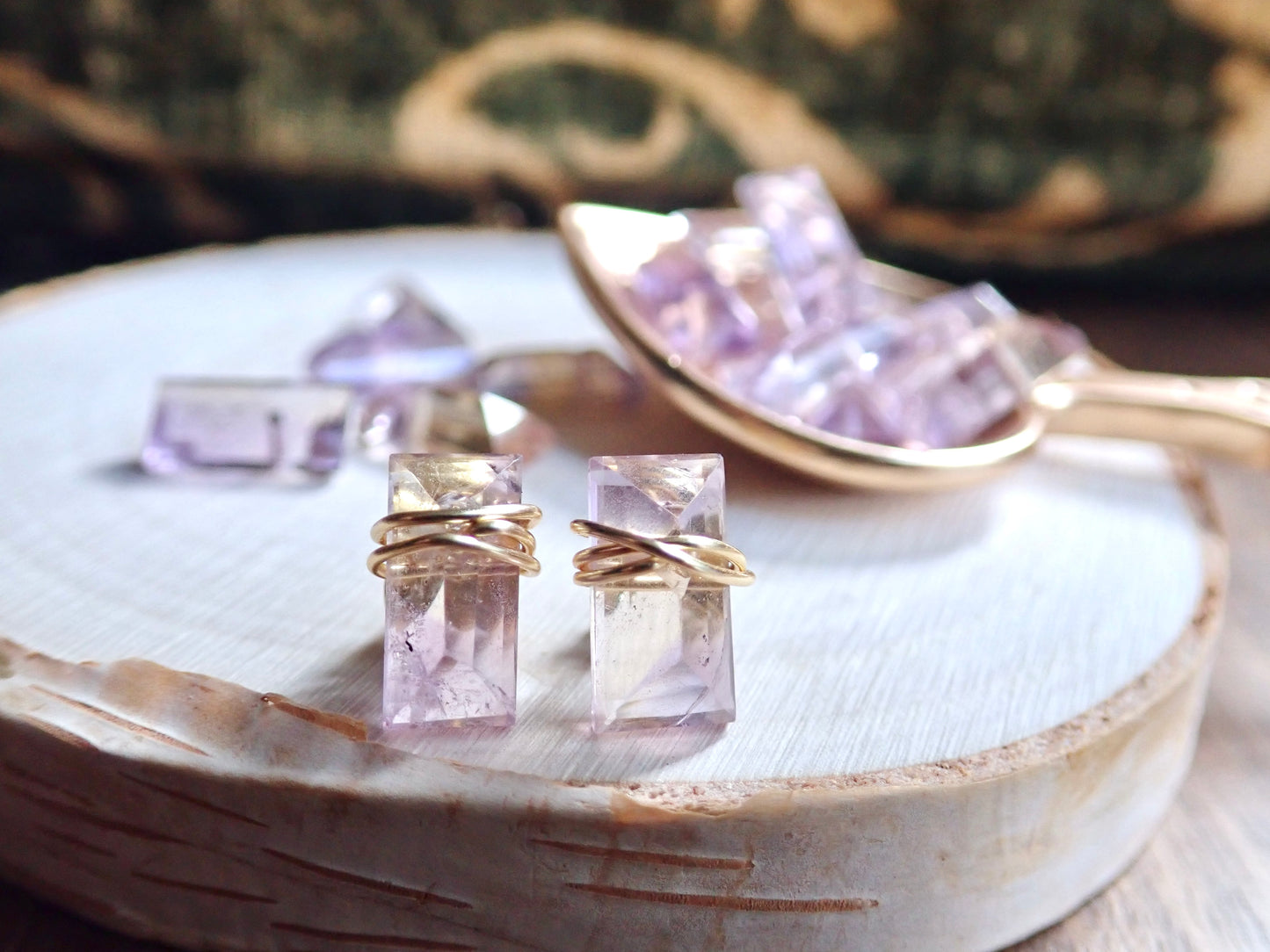 Desdamona Ametrine Stud Earrings