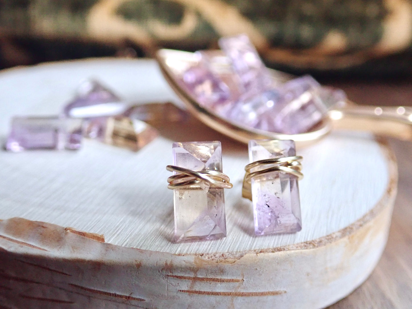 Desdamona Ametrine Stud Earrings