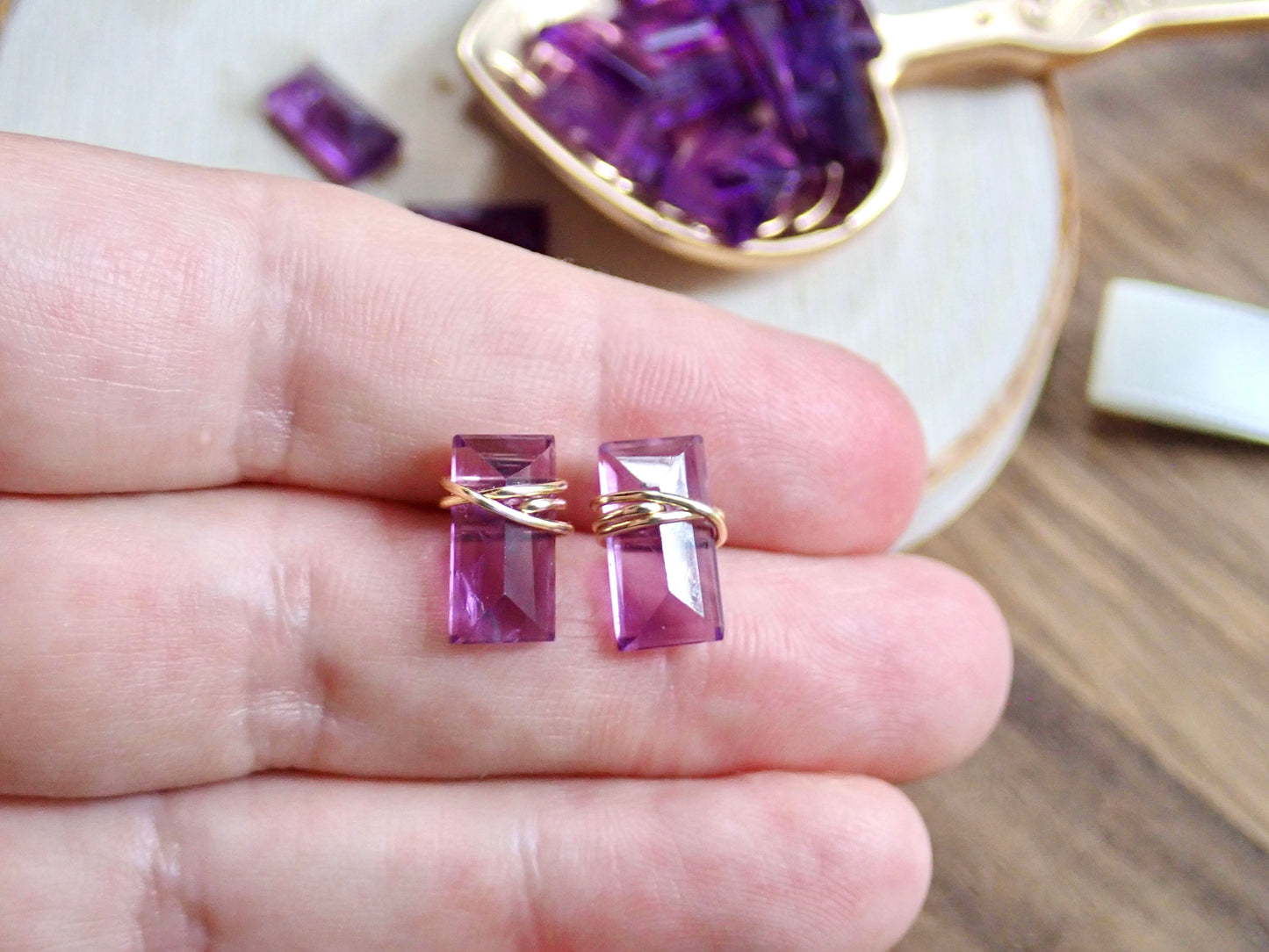 Farrah Amethyst Stud Earrings