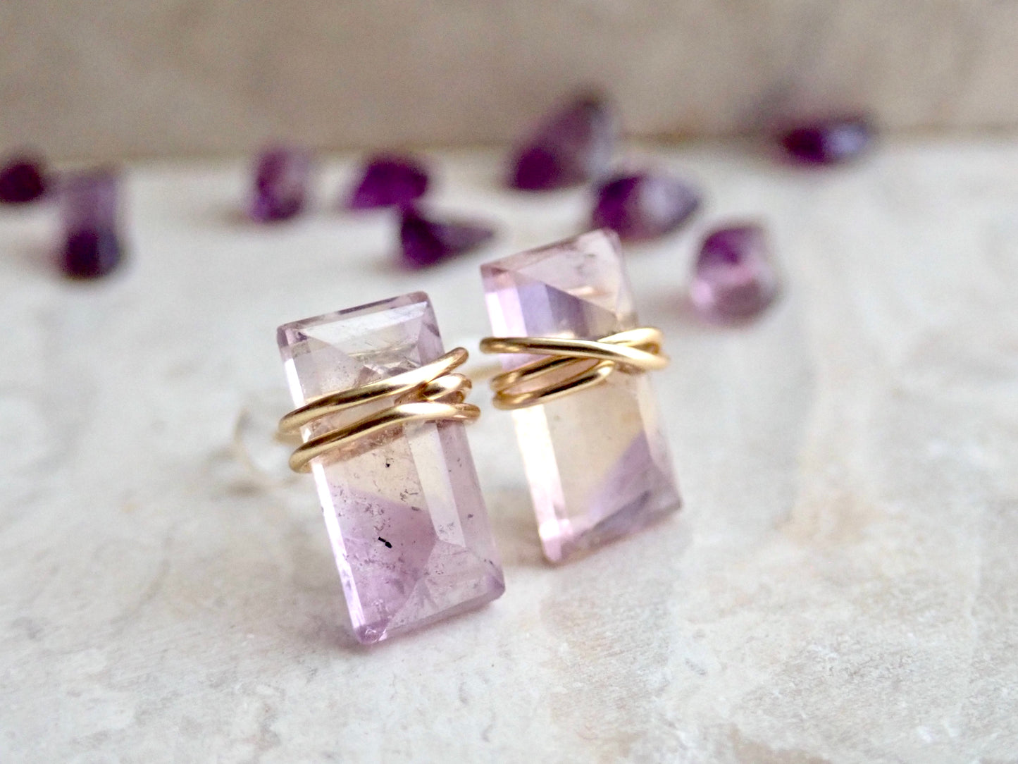 Desdamona Ametrine Stud Earrings