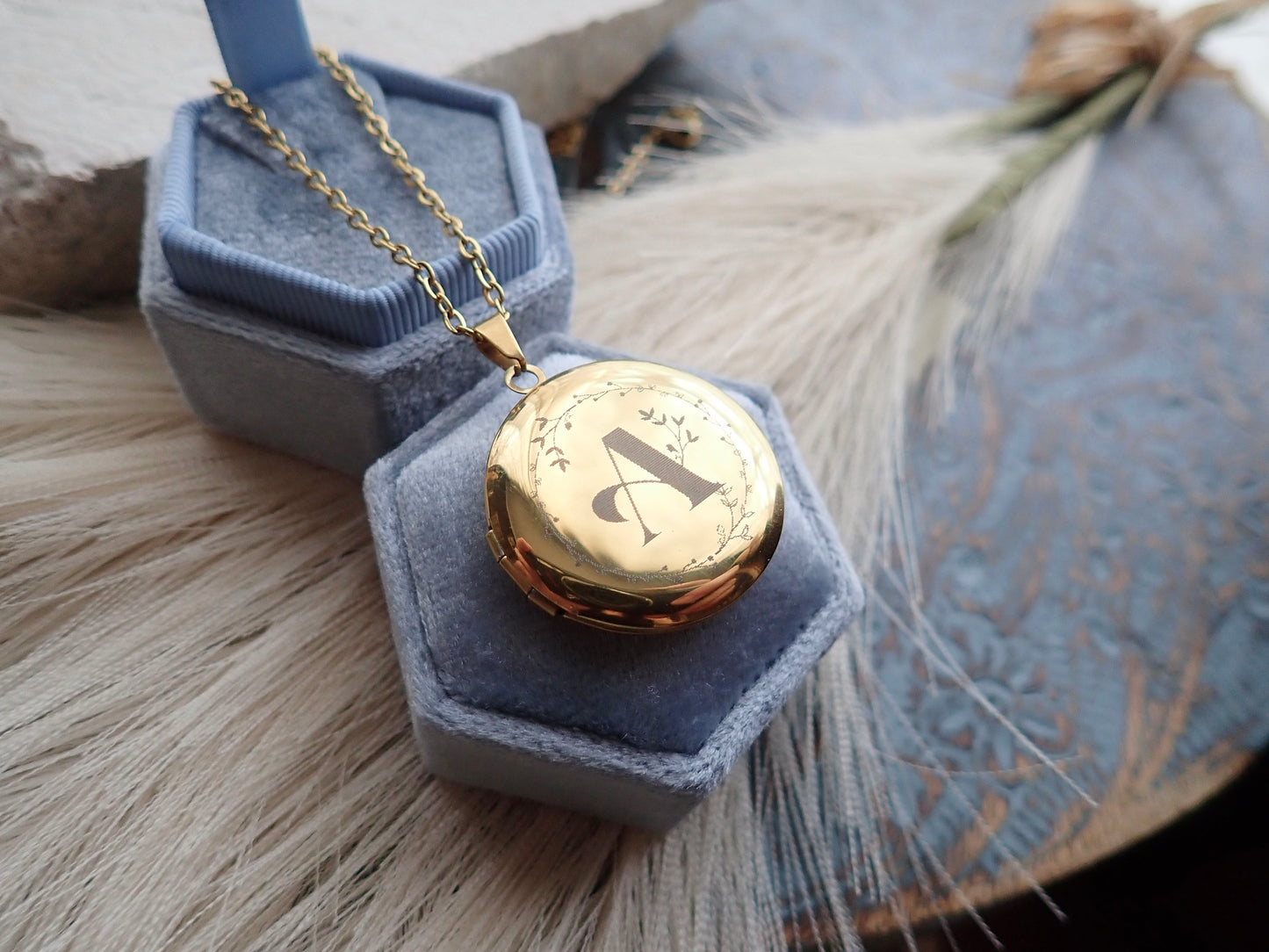 Monogram Locket Necklace