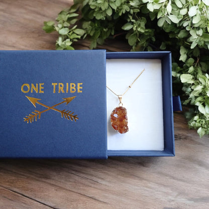 Chunky Raw Citrine Druzy Necklace, 18k Gold Filled, Cable, Box, Satellite Chains