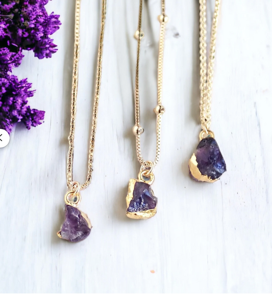 Rhonda Raw Amethyst Necklace