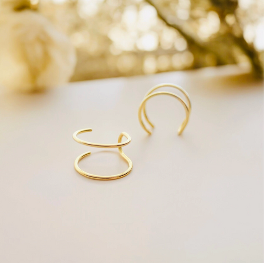 Double Gold Vermeil Ear Cuff