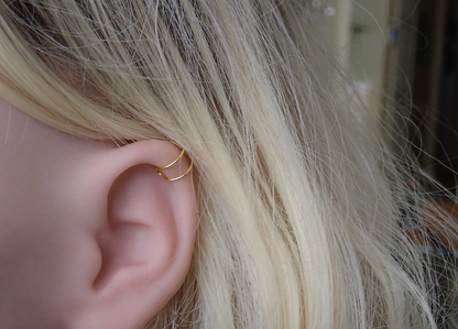 Double Gold Vermeil Ear Cuff