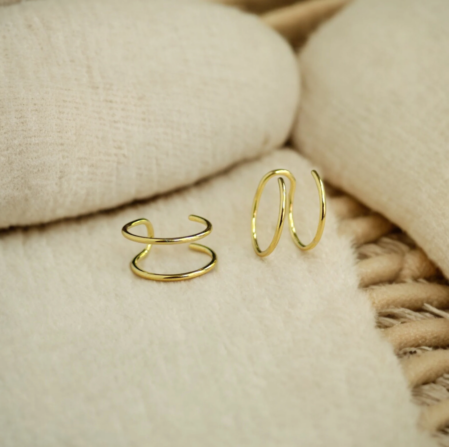 Double Gold Vermeil Ear Cuff