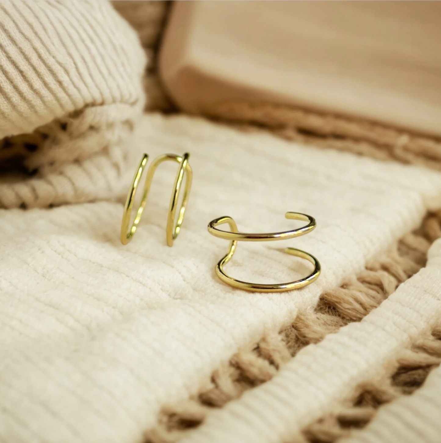 Double Gold Vermeil Ear Cuff